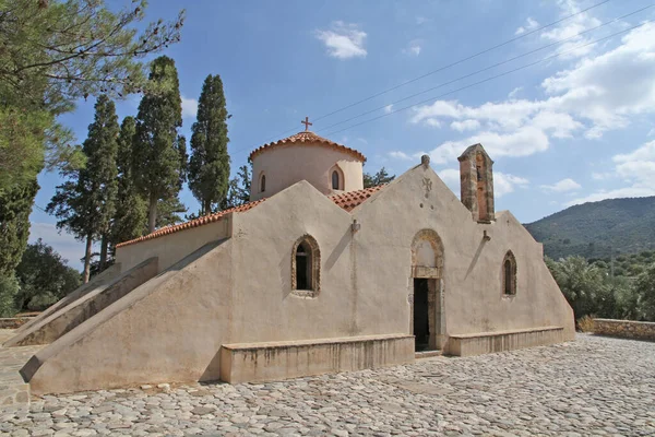 Vista Frontal Antiga Igreja Bizantina — Fotografia de Stock