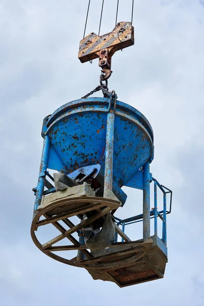 Baustelle Gießt Beton — Stockfoto