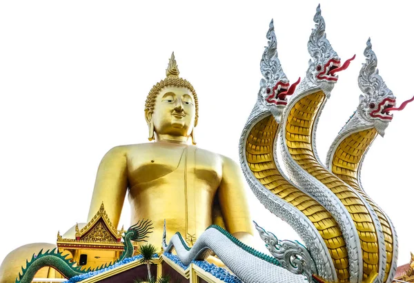Μεγαλύτερος Βούδας Στο Wat Muang Angthong Στην Ταϊλάνδη — Φωτογραφία Αρχείου