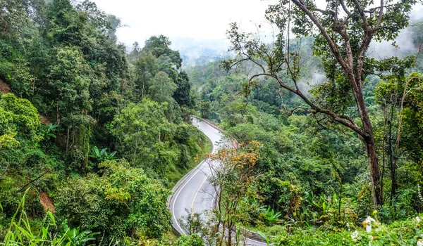 Curva Estrada Montanha Tailândia — Fotografia de Stock