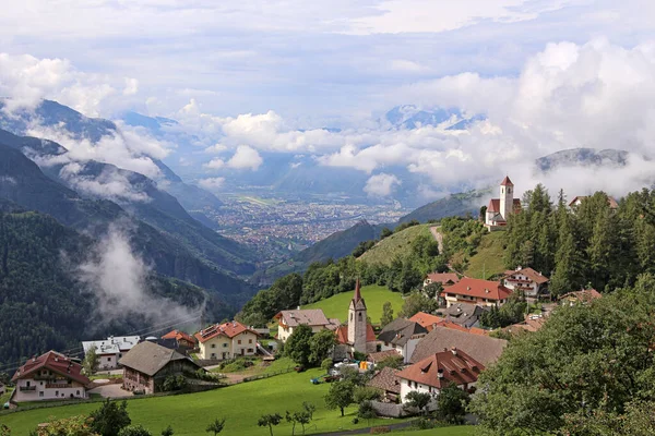 Wangen Renon Jižním Tyrolsku Bolzano Pozadí — Stock fotografie
