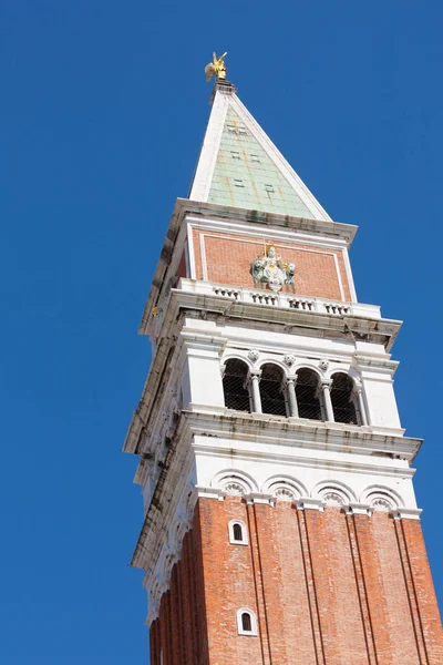 Vista Detallada Del Campanario San Marco Venecia Italia Edificio Famoso — Foto de Stock