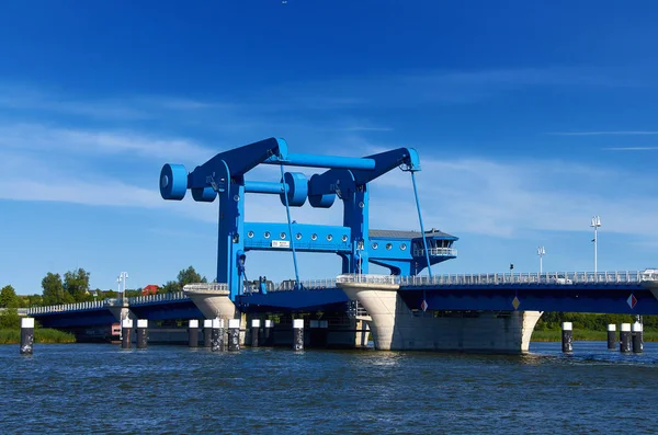 Puente Azul Del Río Isla Usedom — Foto de Stock