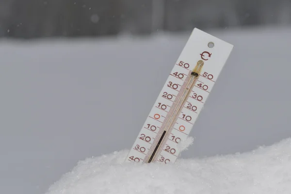 Thermometer Snow — Stock Photo, Image