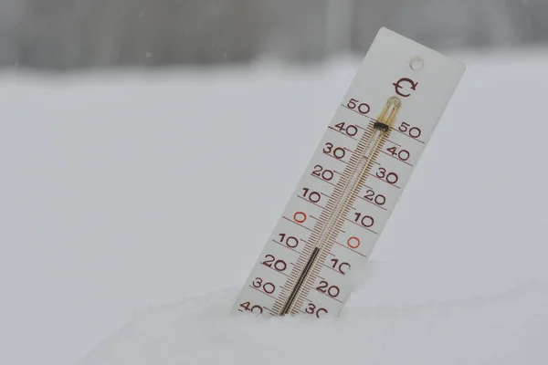 Termometro Nella Neve — Foto Stock