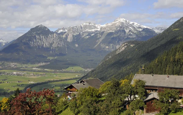 Bergen Bergen Bergen Rofan Sonnwendjoch Herberg Vallei Boom Bomen Natuur — Stockfoto