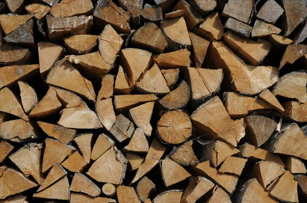 Pile Firewood Wooden Material — Stock Photo, Image