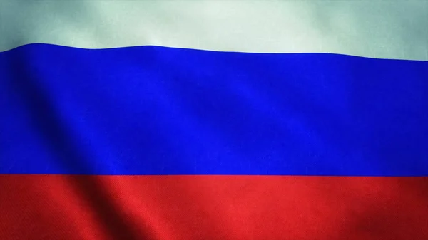 Bandera Realista Ultra Rusia Ondeando Viento Lazo Sin Costura Con —  Fotos de Stock