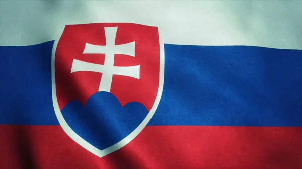 Bandera Realista Ultra Eslovaquia Ondeando Viento Lazo Sin Costura Con —  Fotos de Stock