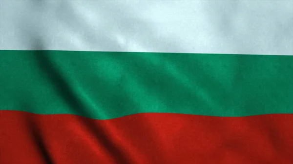 Reális Ultra Zászlaja Bolgár Integetett Szél Varrat Nélküli Hurok Rendkívül — Stock Fotó