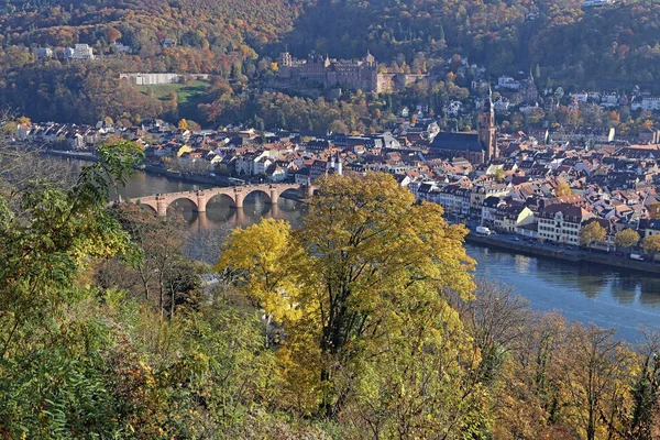 View Old Bridge Heidelberg Castle — Stock Photo, Image