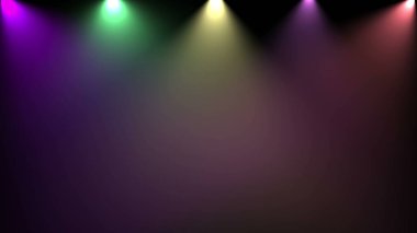 Disco light. Computer graphic. Different colors 3D rendered clipart