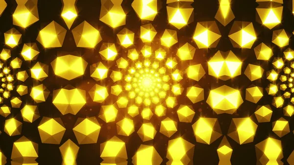 Лиття Золотих Елементів Утворює Тунель Візуалізація — стокове фото
