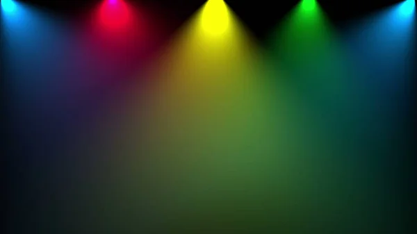 Luz Disco Computadora Gráfica Diferentes Colores Renderizado — Foto de Stock