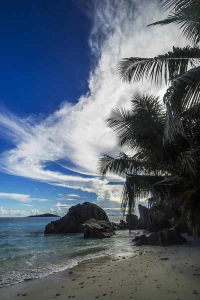 Seychellerna Digue Vid Anse Marron — Stockfoto