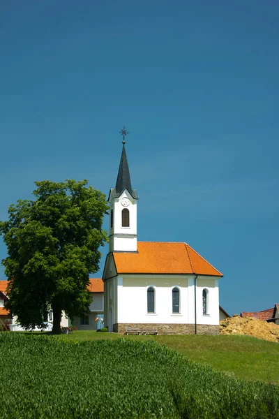 Römisch Katholische Kapelle Auf Einem Hügel Der Steiermark — Stockfoto
