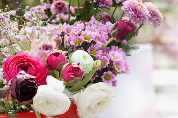 Bouquet Printemps Dans Jardin Pour Concept Fête Des Mères — Photo