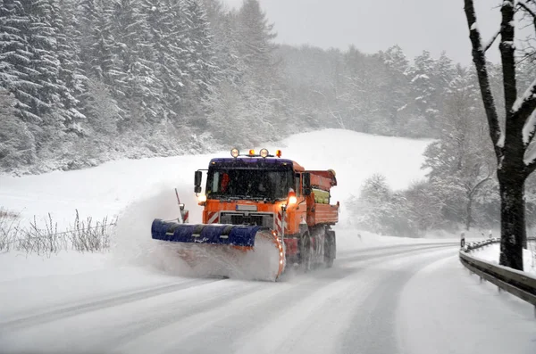 Snow Covered Road Winter — Stock Photo, Image