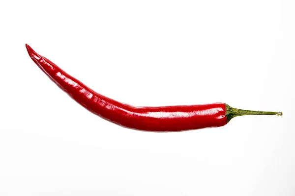 Peperoncino Rosso Sfondo Bianco — Foto Stock