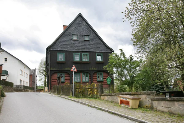 Hinterhermsdorf Saxonském Švýcarsku — Stock fotografie