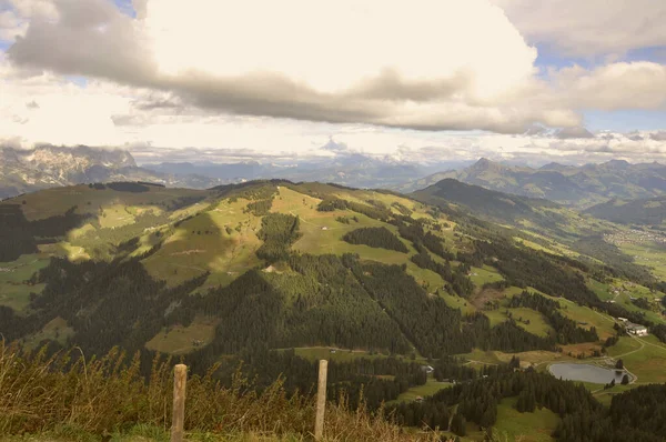 Vista Panorámica Del Hermoso Paisaje Los Alpes — Foto de Stock