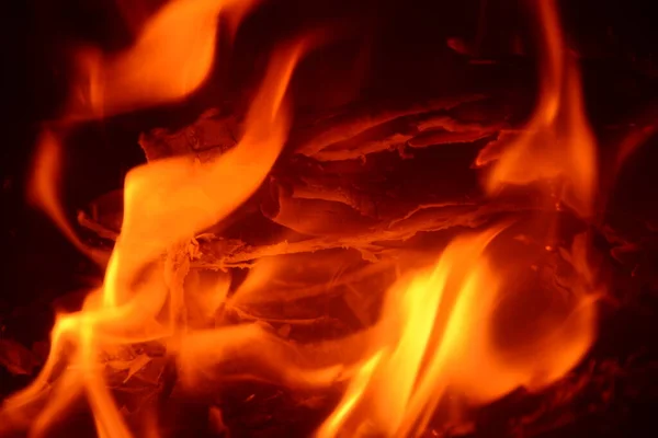 Égő Vörös Tűz Láng — Stock Fotó