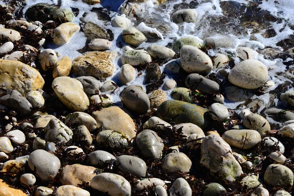 Strandstenen Rotsen Kiezelstenen — Stockfoto