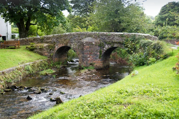 Vieux Pont Pierre Dans Village Pittoresque Altarnun Dans Nord Cornouailles — Photo