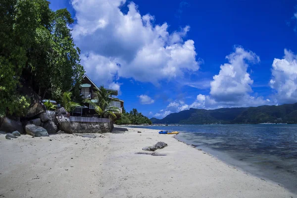 Seychely Ostrově Cerf Pozadí Mahe — Stock fotografie