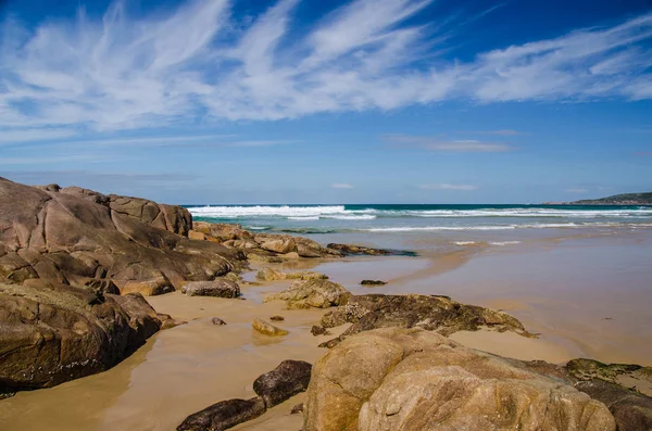 Rocha Uma Milha Praia Stephens Porto Austrália — Fotografia de Stock