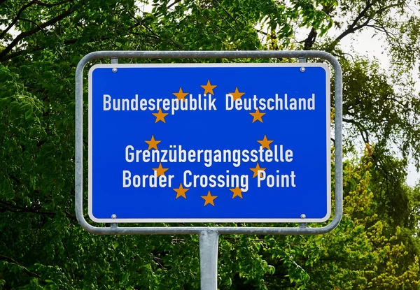 Határátkelőhely Németországba — Stock Fotó