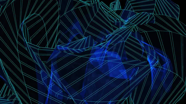 Abstrakte Geometrie Futuristischer Hintergrund Farbenfrohe Technologie Kulisse Gerendert — Stockfoto