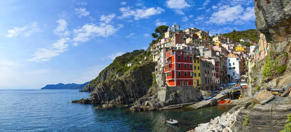 Riomaggiore One Five Villages Cinque Terre National Park Unesco World — Stock Photo, Image