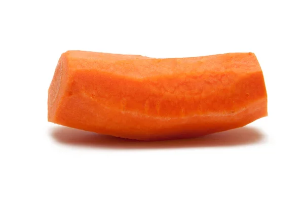 Zanahorias Peladas Sobre Fondo Blanco — Foto de Stock