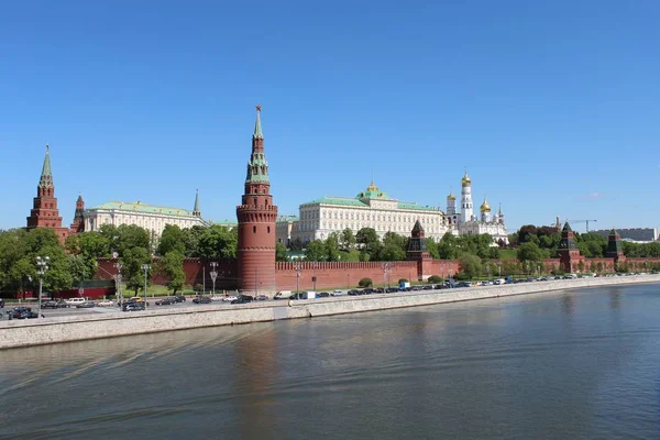 Кремль Реке Москве Москве — стоковое фото