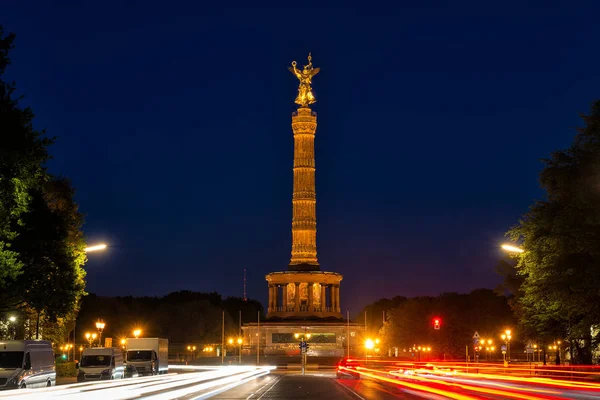 Vítězný Sloupec Hrubější Zádi Berlíně — Stock fotografie