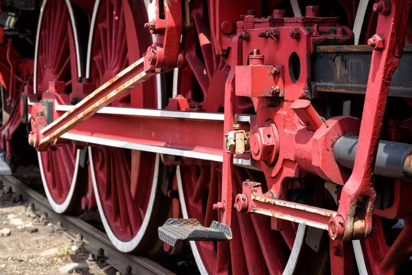 Παλαιά Ατμομηχανή Σιδηροδρομικό Όχημα — Φωτογραφία Αρχείου