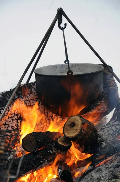 Flamme Chaude Feu Rouge Brûlant — Photo