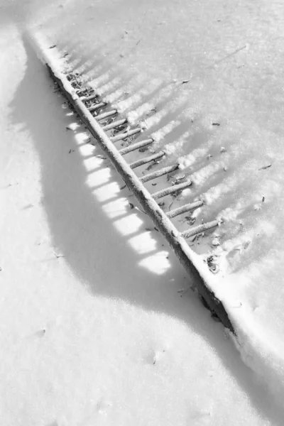 Снег Дороге — стоковое фото