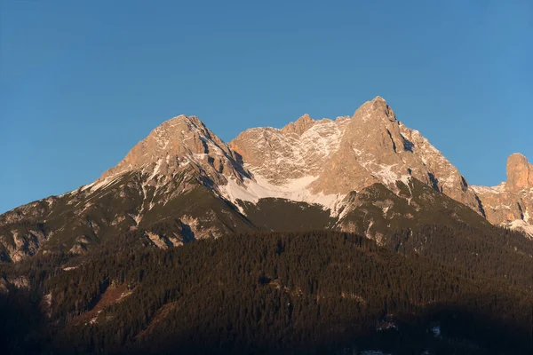 Schöne Winterlandschaft Pinzgau Salzburger Bezirk Zell See Bei Saalfelden — Stockfoto