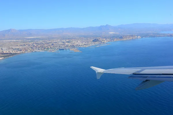 Στο Αεροπλάνο Πάνω Από Την Ισπανία — Φωτογραφία Αρχείου