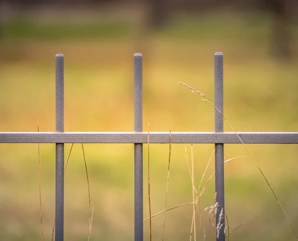 Steel Fence Blurry Background — Stockfoto