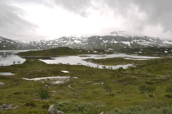 Regenweer Hooglanden Van Haukelifjell E134 — Stockfoto