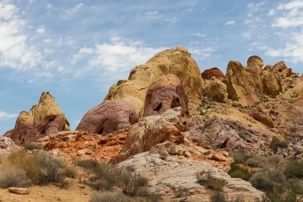 Beeindruckende Landschaft Und Sandsteinformationen Valley Fire State Park — Stockfoto