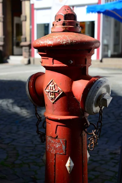 Hidratante Rojo Viejo Calle — Foto de Stock