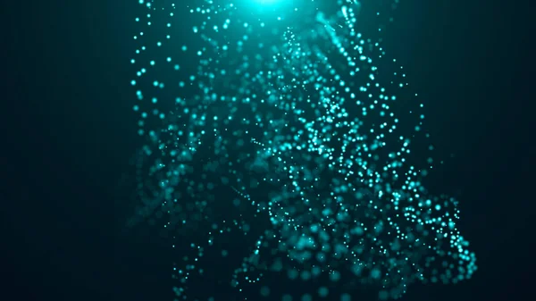 Bokeh Water Fly Lights Rendered — Stock Photo, Image