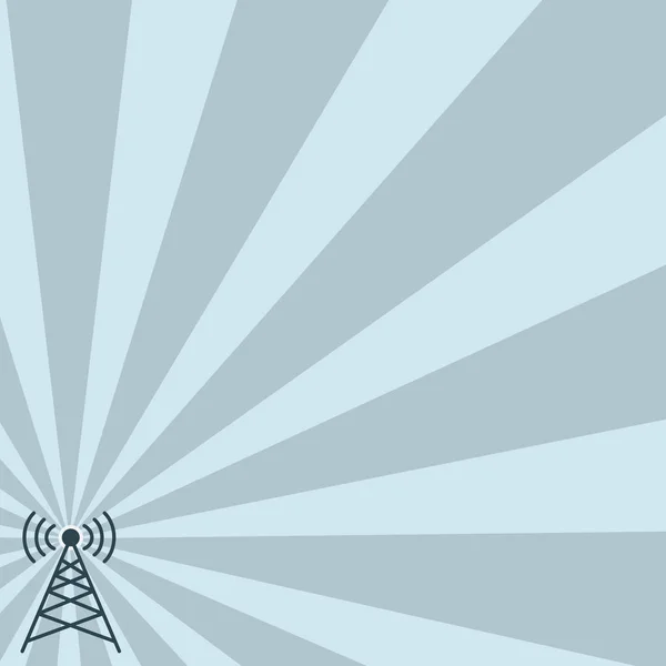 Всемирный День Радио Радиовышка Полосатом Фоне — стоковое фото