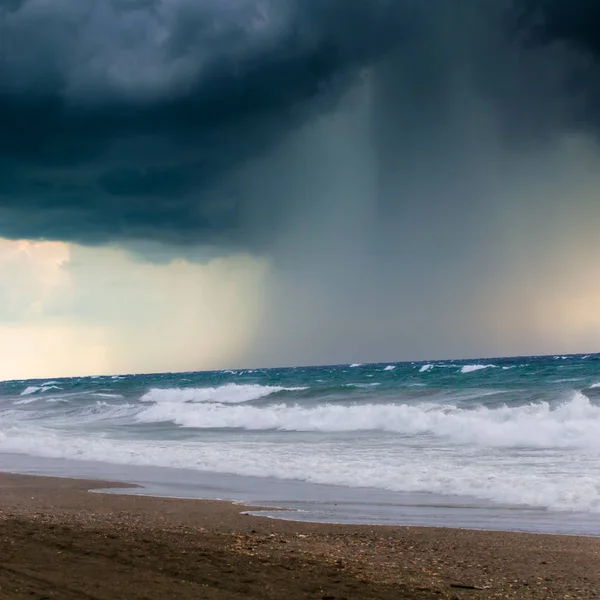 Vista Tempestade Costa Almeria Espanha — Fotografia de Stock