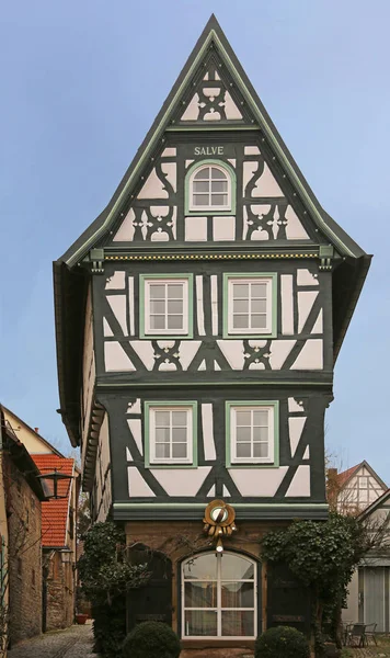 Narrow Half Timbered House Badgasse Bad Wimpfen — Stock Photo, Image