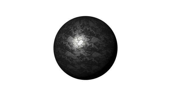 三维球体被白色背景隔离 3D渲染 — 图库照片